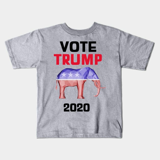 Vote Trump 2020 Kids T-Shirt by mikepod